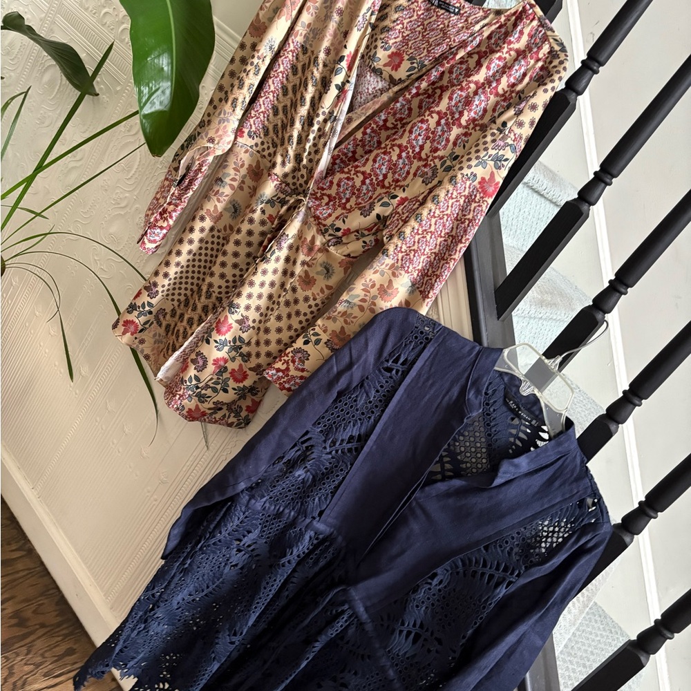 Zara Long Sleeve Dresses bundle of 2- Multicolor and Navy